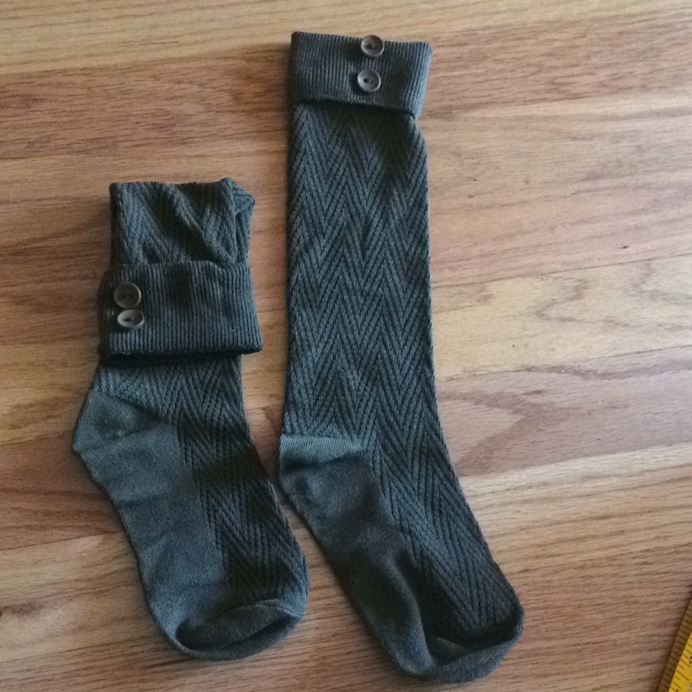 Cute Boot Socks with Button Accent